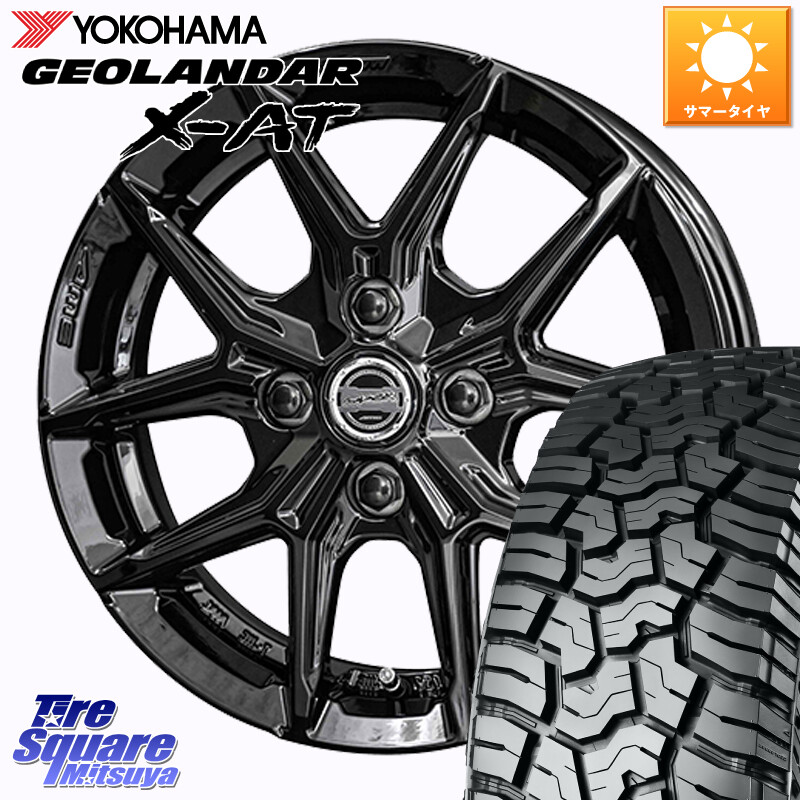 YOKOHAMA E5416 GEOLANDAR X-AT G016 在庫● LT155/65R14 アゲトラetc ヨコハマ 155/65R14KYOHO SMACK IG-TEC スマック ホイール 14インチ グロスブラック 14X4.5J 45 4穴 100 N-BOX デリカミニ2WD タント スペーシア サクラ ハイゼットアゲトラCustom車用※軽自動車専｜タイヤスクエアミツヤ 55,380円