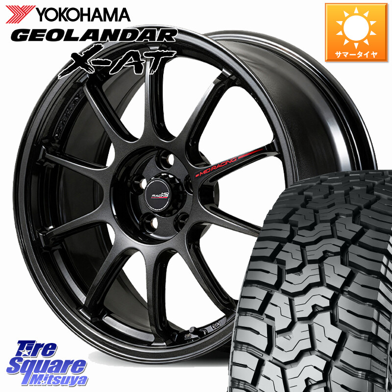 YOKOHAMA E5719 GEOLANDAR X-AT G016 アウトラインホワイトレター ヨコハマ 235/60R18MANARAY MID RACING R10 EVO ホイール 18インチ レーシング 18X7.5J 45 5穴 114.3 CX-60 CX-80 CX-5 CX5 MAZDA CR-V|タイヤスクエアミツヤ