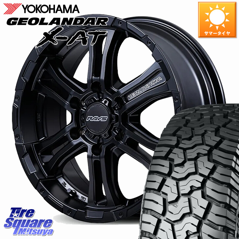 YOKOHAMA E5592 GEOLANDAR X-AT G016 在庫● アウトラインホワイトレター ヨコハマ 109/107【欠品次回7月以降】 215/65R16 109*107RAYS 【欠品次回9~10月】 デイトナ FDX-AG TEAM DAYTONA セミグロスブラック ホイール 16インチ 16X6.5J 38 6穴 139.7 200系ハイエース｜タイヤスクエアミツヤ