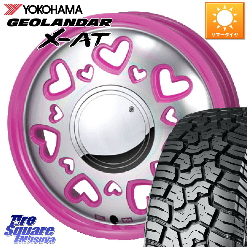 MONZA K Quty キューティー ホイール 15インチ 15 X 4.5J +43 4穴 100 YOKOHAMA R8336 GEOLANDAR X-AT G016 ヨコハマ 165/60R15 キャスト[アクティバ] ハスラー ピクシスジョイ[Cグレード] ハイゼット アゲトラCustom車用※軽自動車専用ホイール※