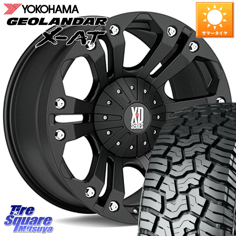 YOKOHAMA R8632 GEOLANDAR X-AT G016 ヨコハマ 265/60R18KMC XD778MONSTER ホイール 18インチ 18X9.0J 18 6穴 139.7 ランドクルーザー プラド カスタムサイズ ハイラックス HILUX ハイラックス サーフ｜タイヤスクエアミツヤ
