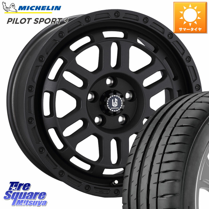 阿部商会 LA STRADA DISCOVER ホイール 18インチ 18 X 8.0J +40 5穴 114.3 ミシュラン PILOT SPORT4 パイロットスポーツ4 (95Y) XL MO1 正規 235/40R18