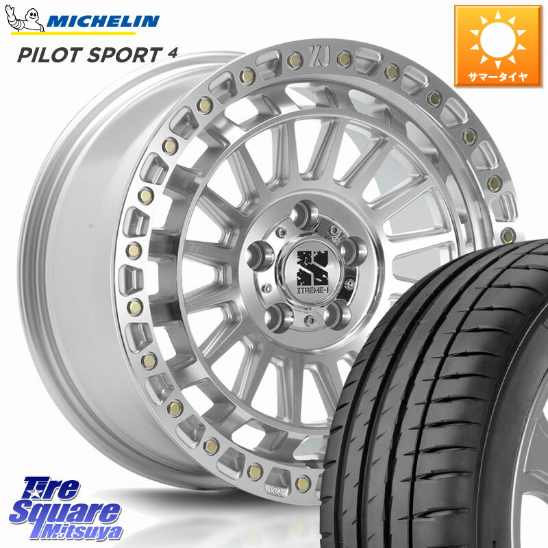 MLJ XJ08 XTREME-J ホイール 18インチ 18 X 8.0J +40 5穴 114.3 ミシュラン PILOT SPORT4 パイロットスポーツ4 85Y 正規 215/40R18