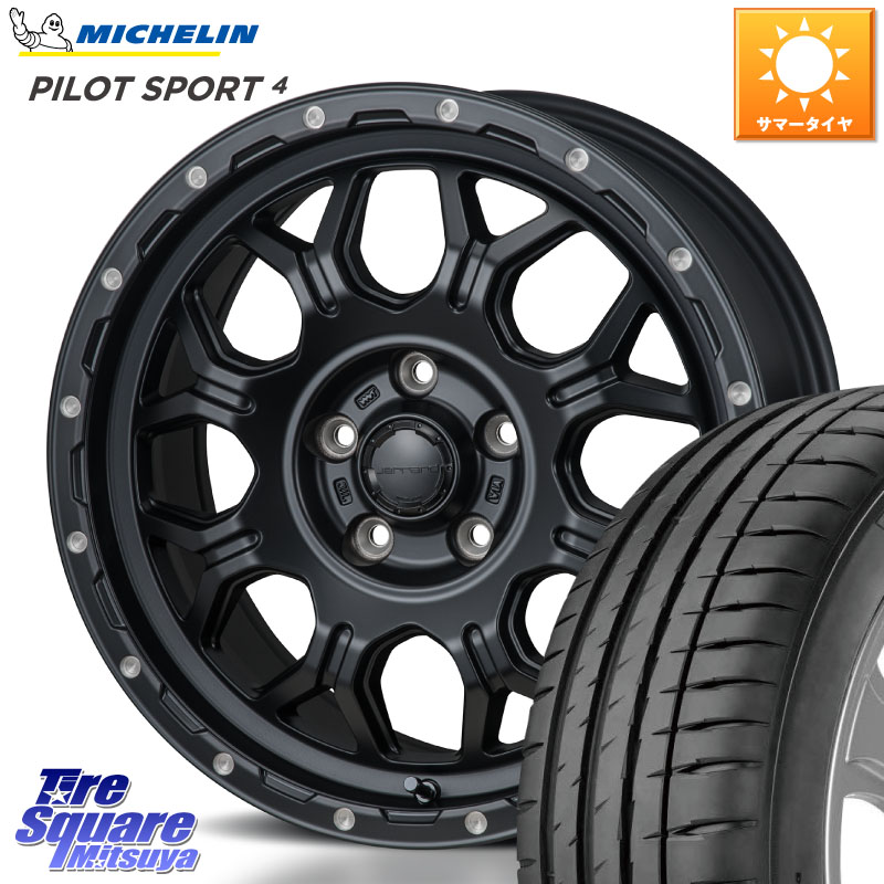 MONZA HI-BLOCK JERRARD モンツァ ハイブロック ジェラード ホイール 4本 16インチ 16 X 7.0J +35 5穴 114.3 ミシュラン PILOT SPORT4 パイロットスポーツ4 (94Y) XL 正規 205/55R16 GRヤリスRSノーマルキャリパー