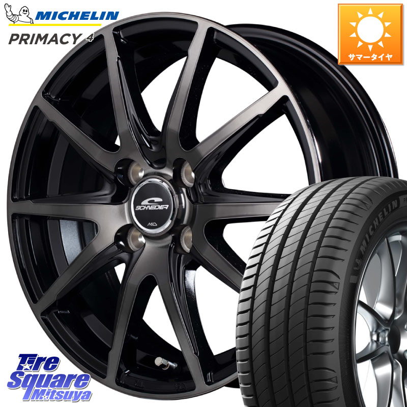 MANARAY MID SCHNEIDER シュナイダー DR-02 16インチ 16 X 6.0J +42 4穴 100 ミシュラン PRIMACY4 プライマシー4 83H E 正規 205/45R16