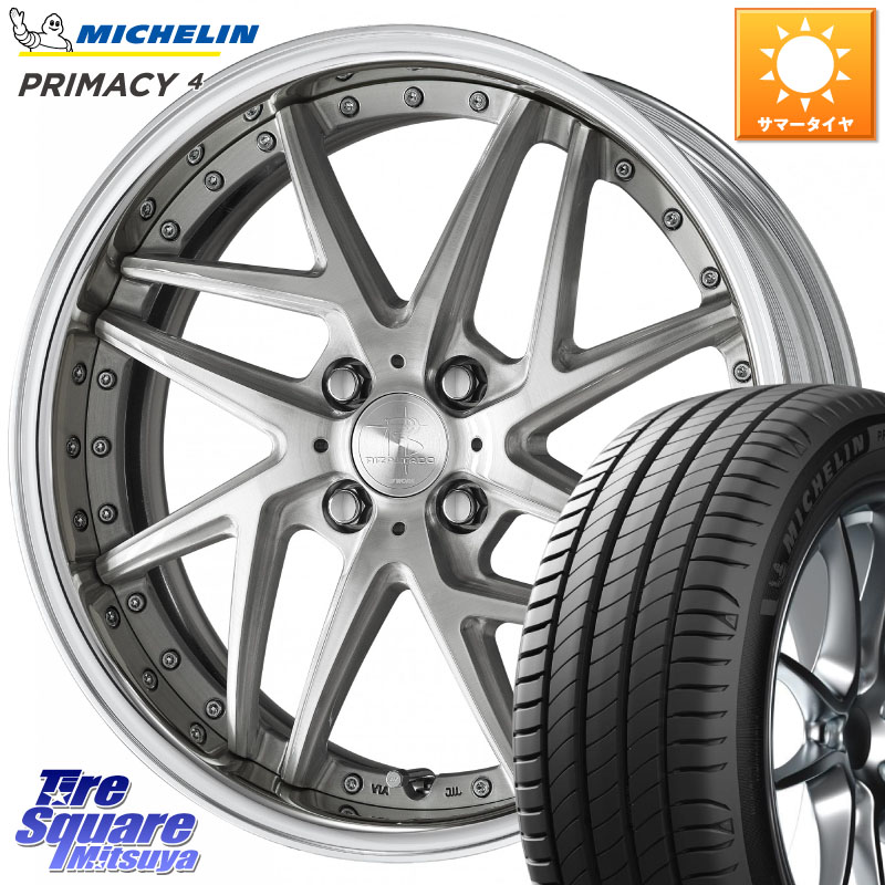 ミシュラン PRIMACY4 プライマシー4 91W ★ 正規 205/55R16WORK RIZALTADO MESH2 A Disk 16インチ 2ピース 16X6.0J 35 4穴 100 E13オーラ|タイヤスクエアミツヤ