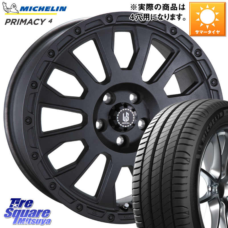 ミシュラン PRIMACY4 プライマシー4 87W ★ 正規 195/55R16阿部商会 LA STRADA AVENTURA アヴェンチュラ BK 16インチ 16X6.0J 40 4穴 100 ノート NOTE 日産 ブルーバードシルフィ 日産 キューブ CUBE 日産 アクア カローラフィールダー カローラアクシオ|タイヤスクエアミツヤ