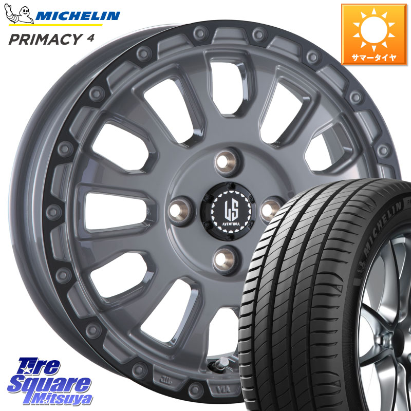 阿部商会 LA STRADA AVENTURA アヴェンチュラ 16インチ 16 X 6.0J +40 4穴 100 ミシュラン PRIMACY4 プライマシー4 91W ★ 正規 205/55R16 E13オーラ