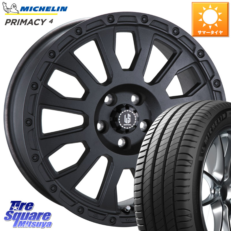 阿部商会 LA STRADA AVENTURA アヴェンチュラ BK 18インチ 18 X 8.0J +40 5穴 114.3 ミシュラン PRIMACY4 プライマシー4 93H AO 正規 245/40R18
