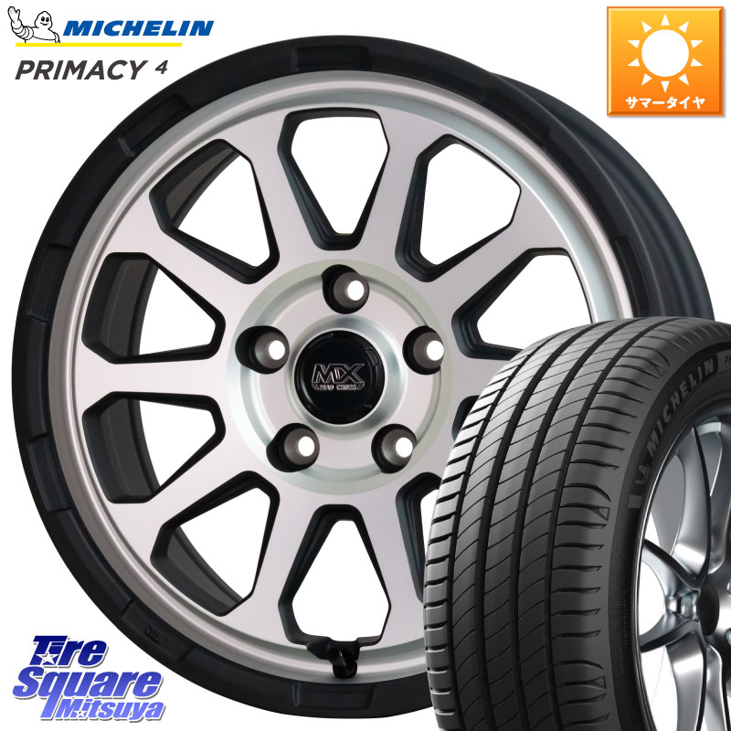 HotStuff マッドクロス レンジャー シルバー ホイール 16インチ 16 X 7.0J +38 5穴 114.3 ミシュラン PRIMACY4 プライマシー4 87W ★ 正規 195/55R16