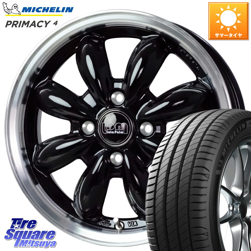 HotStuff LaLa Palm CUP2 ララパーム BK ホイール 15インチ 15 X 5.5J +45 4穴 100 ミシュラン PRIMACY4 プライマシー4 88H XL 正規 185/60R15 アクア 160系カローラフィールダー ヤリス GR・GS系フィット 130系ヴィッツ