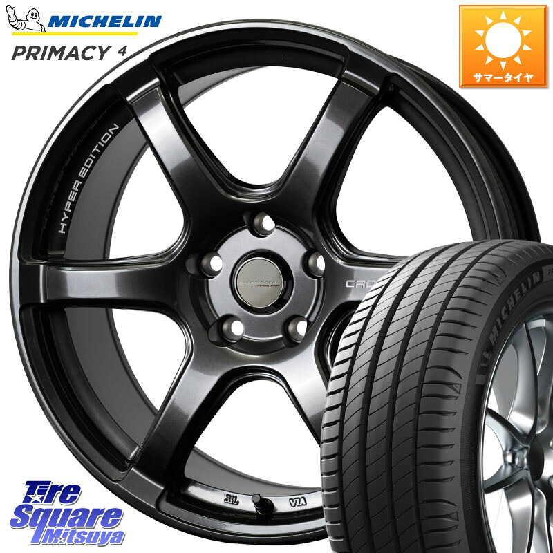 HotStuff クロススピード RS6 軽量ホイール 17インチ 17 X 7.5J +48 5穴 100 ミシュラン PRIMACY4 プライマシー4 91W MO 正規 205/55R17