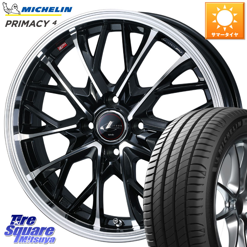 WEDS LEONIS MV レオニス MV ホイール 15インチ 15 X 5.5J +43 4穴 100 ミシュラン PRIMACY4 プライマシー4 82V 正規 185/55R15 700系パッソ E11ノート