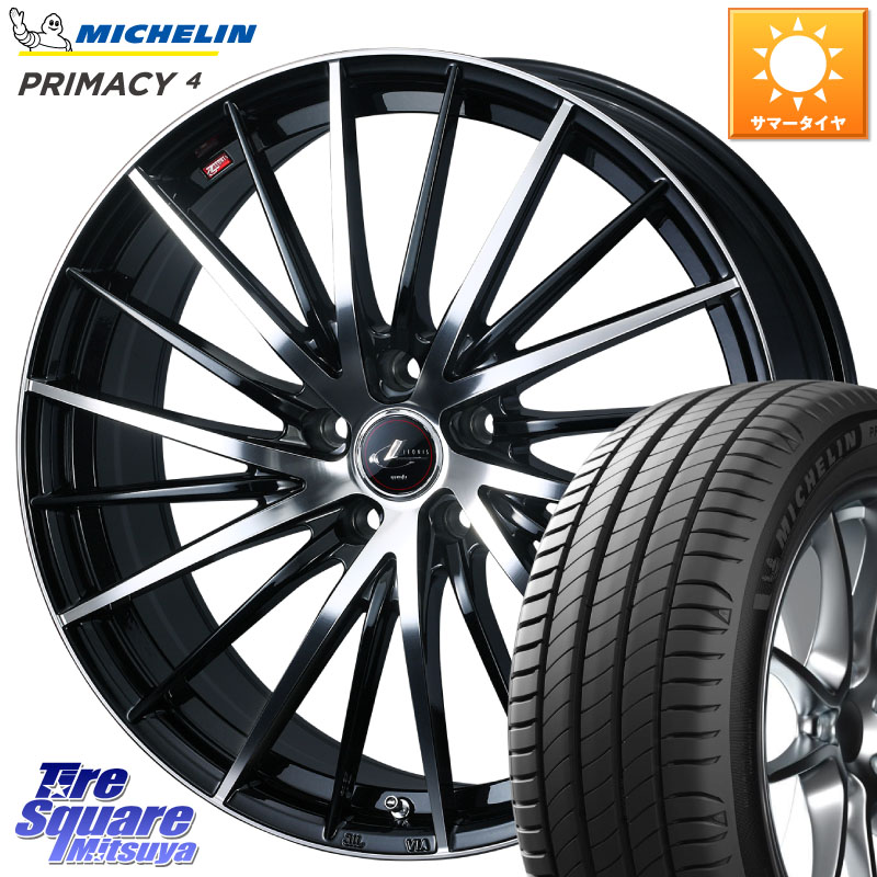 WEDS LEONIS FR レオニス FR ホイール 18インチ 18 X 8.0J +42 5穴 114.3 ミシュラン PRIMACY4 プライマシー4 101Y XL VOL 正規 235/50R18 30系アルファード 30系ヴェルファイア 20系アルファード