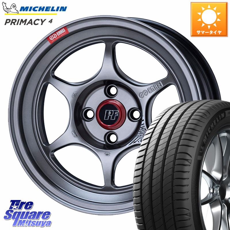 ミシュラン PRIMACY4 プライマシー4 87W ST 正規 215/45R17ENKEI エンケイ PerformanceLine PF06 シルバー ホイール 17インチ 17X7.0J 45 4穴 100 FITクロスター アクア カローラフィールダー｜タイヤスクエアミツヤ