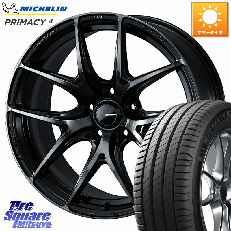ミシュラン PRIMACY4 プライマシー4 100V VOL 正規 235/55R18WEDS WedsSport SA-01R SA01R ウェッズ スポーツ ホイール 18インチ 18X7.5J 35 5穴 114.3 デリカD:5 D5 カスタムサイズ NX レクサス ハリアー｜タイヤスクエアミツヤ