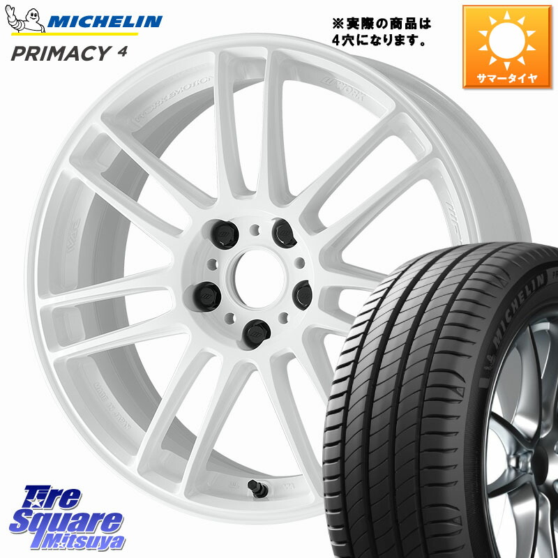 WORK EMOTION ZR7 ホイール 17インチ◇参考画像 17 X 7.0J +47 4穴 100 ミシュラン PRIMACY4 プライマシー4 87W ST 正規 215/45R17 FITクロスター