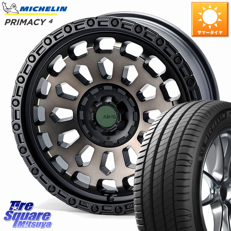 4X4エンジニアリング Air/G VULCAN GHOST ホイール 17インチ 17 X 7.0J +35 5穴 114.3 ミシュラン PRIMACY4 プライマシー4 94Y MO 正規 225/50R17