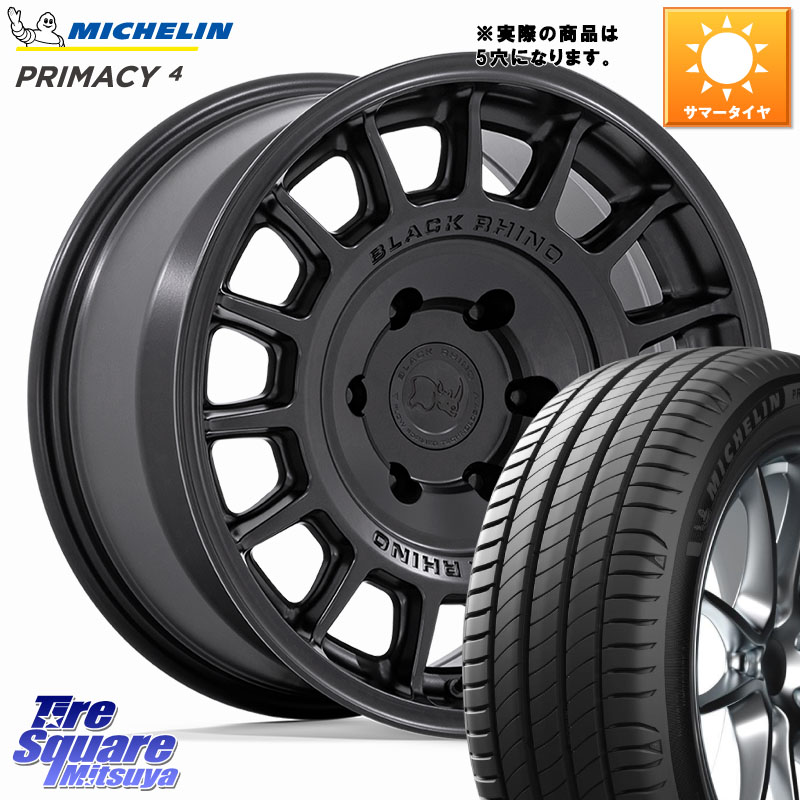 BLACK RHINO VOLL ボル ブラック ホイール 17インチ ブラックライノ 17 X 8.0J +38 5穴 114.3 ミシュラン PRIMACY4 プライマシー4 98V XL VOL 正規 225/50R17