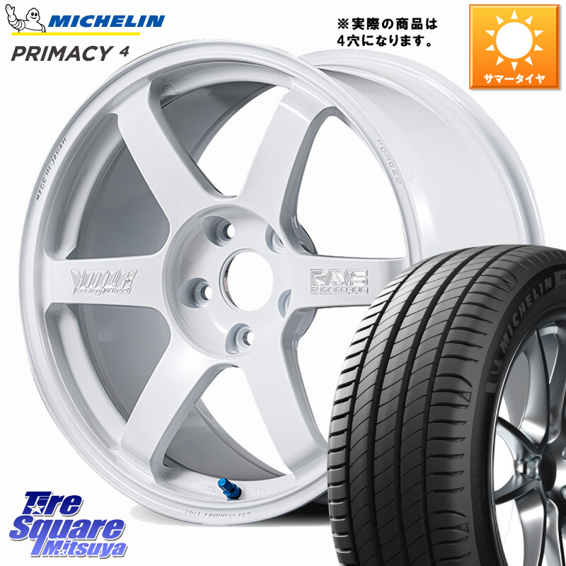 ミシュラン PRIMACY4 プライマシー4 87W ST 正規 215/45R17RAYS 【欠品次回要問合せ】 VOLK RACING TE37 SAGA S-plus 30th MACHINING Ver ホイール 17インチ 17X7.0J 45 4穴 100 FITクロスター アクア カローラフィールダー｜タイヤスクエアミツヤ