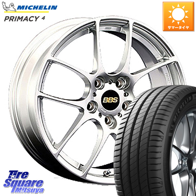 BBS RF 鍛造1ピース ホイール 17インチ 17 X 7.0J +48 4穴 100 ミシュラン PRIMACY4 プライマシー4 87W ST 正規 215/45R17 FITクロスター