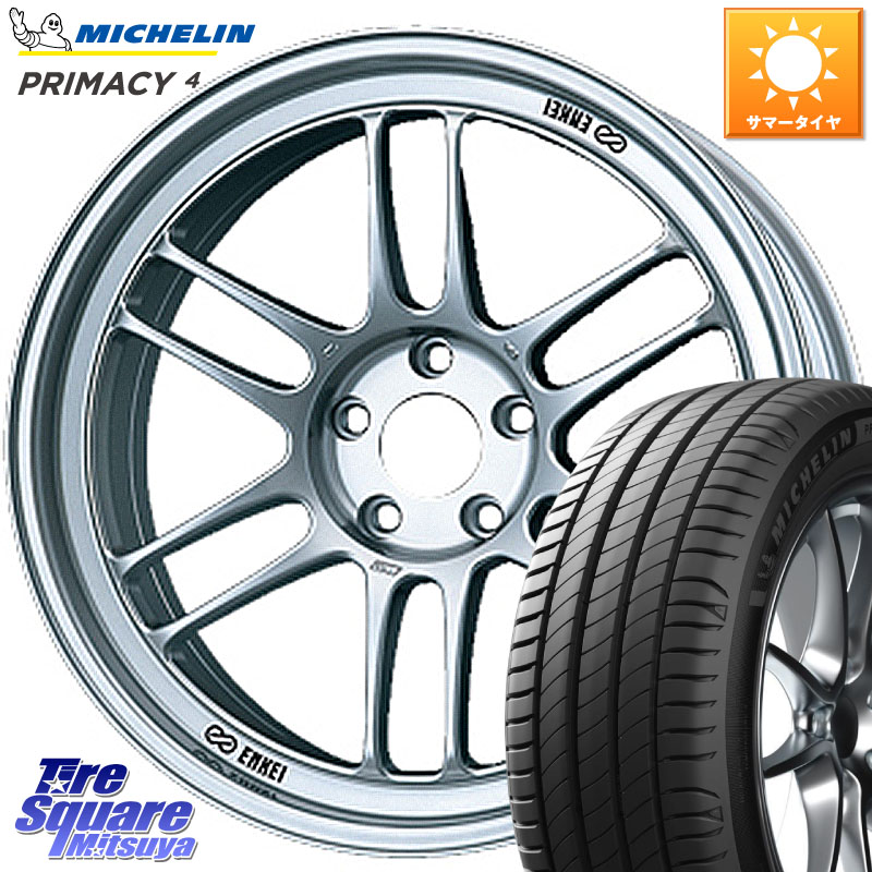 ミシュラン PRIMACY4 プライマシー4 87W ST 正規 215/45R17ENKEI エンケイ Racing RPF1 SILVER ホイール 17X7.0J 35 4穴 100 イスト ist|タイヤスクエアミツヤ
