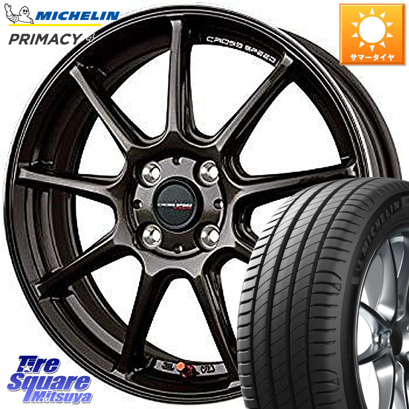HotStuff クロススピード RS9 RS-9 軽量 ホイール 16インチ 16 X 6.0J +45 4穴 100 ミシュラン PRIMACY4 プライマシー4 87W ★ 正規 195/55R16