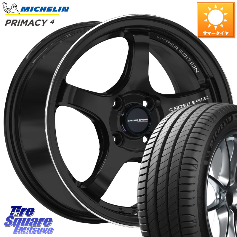 ミシュラン PRIMACY4 プライマシー4 87W ST 正規 215/45R17HotStuff クロススピード CR5 CR-5 軽量 BK ホイール 17インチ 17X7.5J 38 4穴 100 MAZDA2|タイヤスクエアミツヤ