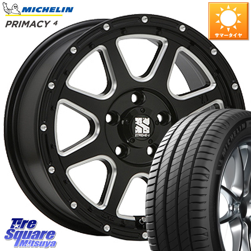 ミシュラン PRIMACY4 プライマシー4 101Y XL ★ 正規 225/55R17MLJ エクストリームJ ミルド センターキャップ付き ホイール 17インチ 17X7.5J 38 5穴 114.3 スカイラインセダン 日産 シーマ 日産｜タイヤスクエアミツヤ