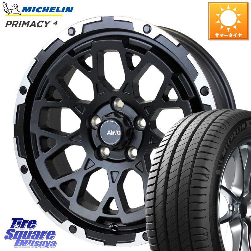 4X4エンジニアリング Air/G Rocks ホイール 4本 16インチ 16 X 7.0J +35 5穴 114.3 ミシュラン PRIMACY4 プライマシー4 91W ★ 正規 205/55R16 GRヤリスRSノーマルキャリパー