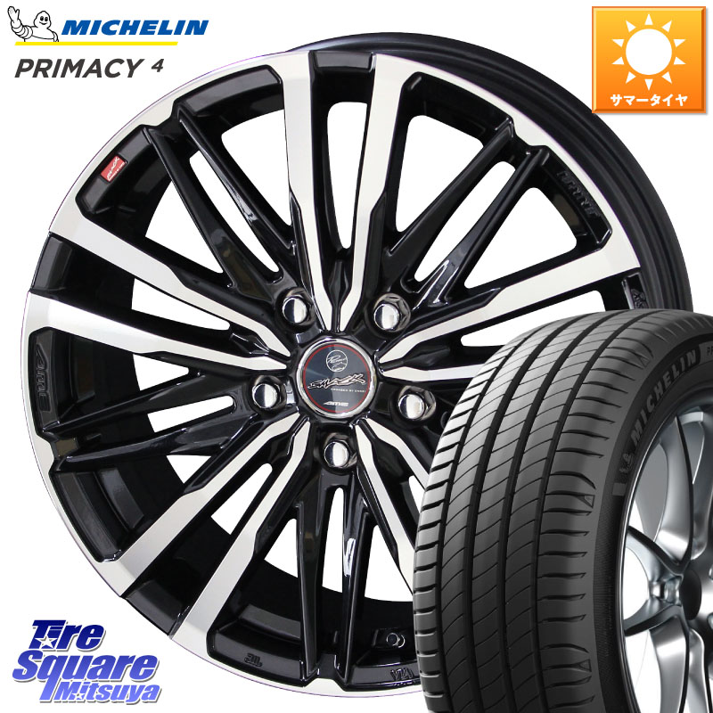 ミシュラン PRIMACY4 プライマシー4 87W ★ 正規 195/55R16KYOHO SMACK CREST スマック クレスト ホイール 16インチ 16X6.5J 38 5穴 114.3｜タイヤスクエアミツヤ