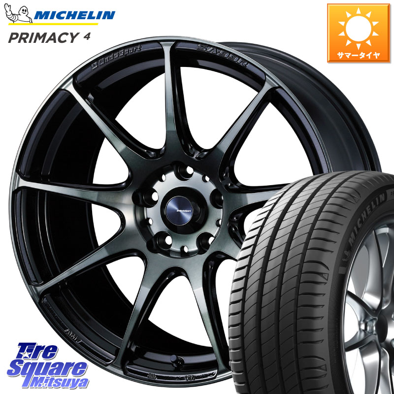 ミシュラン PRIMACY4 プライマシー4 100V VOL 正規 235/55R18WEDS WedsSport SA-99R SA99R ウェッズ スポーツ ホイール 18インチ 18X7.5J 35 5穴 114.3 デリカD:5 D5 カスタムサイズ NX レクサス ハリアー｜タイヤスクエアミツヤ 122,605円