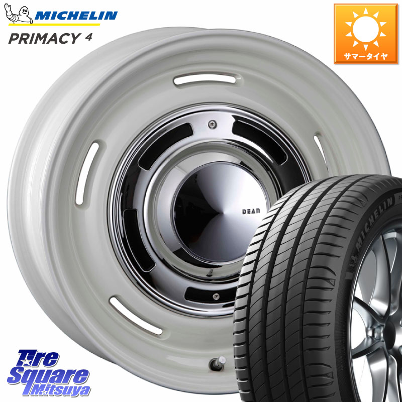 ミシュラン PRIMACY4 プライマシー4 82V 正規 185/55R15CRIMSON ディーン クロスカントリー ホワイト 15インチ 15X6.0J 32 4穴 100 サクシード|タイヤスクエアミツヤ