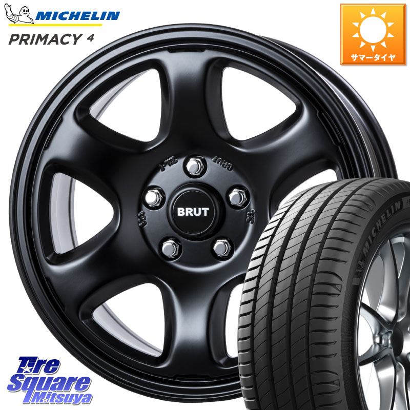 BRUT ブルート BR-44 BR44 BK ホイール 17インチ 17 X 7.5J +38 5穴 114.3 ミシュラン PRIMACY4 プライマシー4 94V XL S1 正規 225/45R17 GRヤリスRSノーマルキャリパー