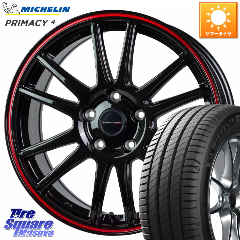 HotStuff クロススピード CR6 CR-6 軽量ホイール 18インチ 18 X 7.5J +48 5穴 114.3 ミシュラン PRIMACY4 プライマシー4 102Y XL AO1 正規 225/55R18 E52エルグランド ZR-V レヴォーグレイバック SL系フォレスター SK系フォレスター