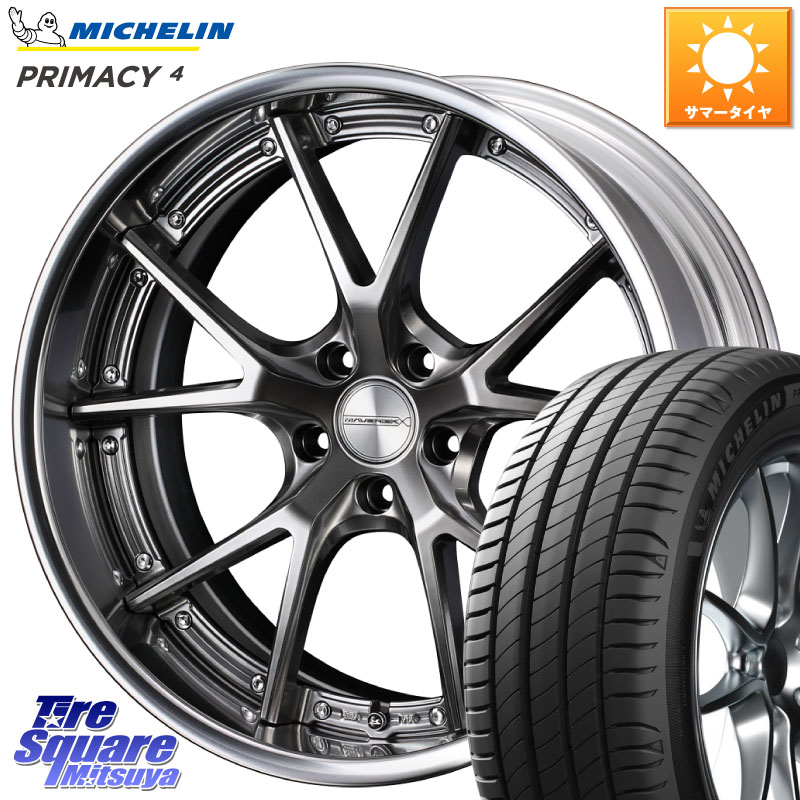 WEDS MAVERICK 905S PS S-LoDisk 18インチ 2ピース 18 X 7.5J +38 5穴 114.3 ミシュラン PRIMACY4 プライマシー4 100W XL VOL 正規 245/45R18