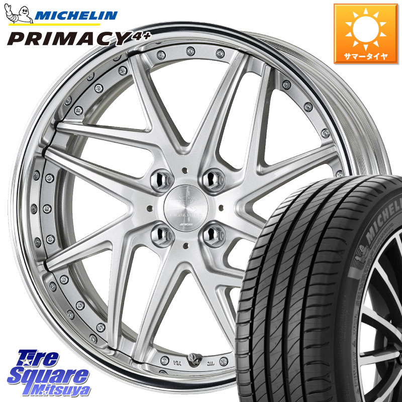 WORK RIZALTADO MESH2 A Disk 16インチ 2ピース 16 X 6.0J +40 4穴 100 ミシュラン PRIMACY4+ プライマシー4+ 88V XL 正規 195/50R16 160系カローラフィールダー ヤリス ロードスター