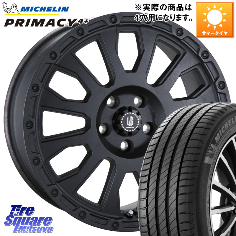 ミシュラン PRIMACY4+ プライマシー4+ 88V XL 正規 195/50R16阿部商会 LA STRADA AVENTURA アヴェンチュラ BK 16インチ 16X6.0J 40 4穴 100 160系カローラフィールダー ヤリス ロードスター カローラフィールダーハイブリッド ラウム ポルテ シエンタ カローラアクシオ|タイヤスクエアミツヤ