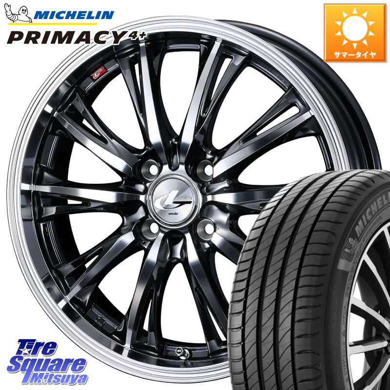 ミシュラン PRIMACY4+ プライマシー4+ 88V XL 正規 195/50R16WEDS 41167 LEONIS RT ウェッズ レオニス ホイール 16インチ 16X6.0J 50 4穴 100 フィットハイブリッド フィット FIT｜タイヤスクエアミツヤ