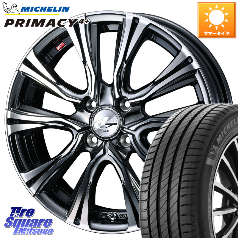 WEDS 41227 LEONIS VR BMCMC ウェッズ レオニス ホイール 16インチ 16 X 6.0J +50 4穴 100 ミシュラン PRIMACY4+ プライマシー4+ 83W 正規 205/45R16