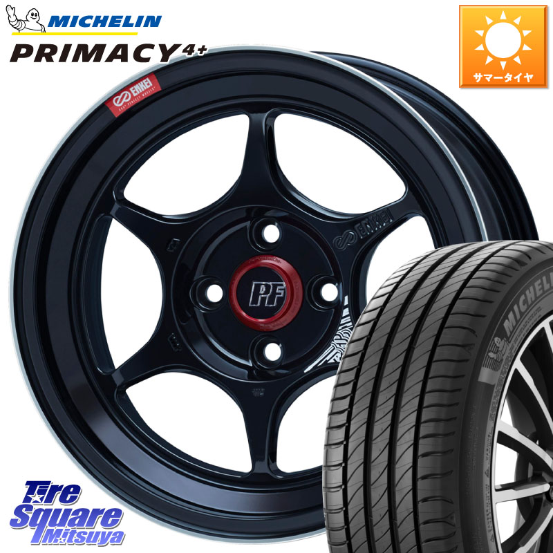 ENKEI エンケイ PerformanceLine PF06 BK ホイール 16インチ 16 X 7.0J +45 4穴 100 ミシュラン PRIMACY4+ プライマシー4+ 88V XL 正規 195/50R16 ロードスター