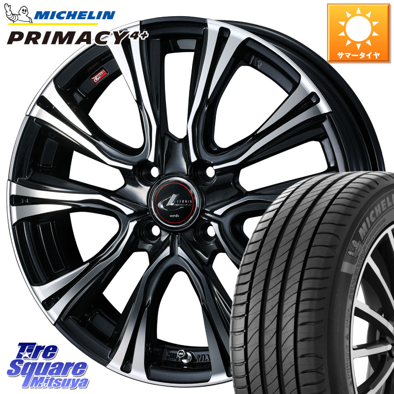 WEDS 41229 LEONIS VR PBMC ウェッズ レオニス ホイール 16インチ 16 X 6.0J +50 4穴 100 ミシュラン PRIMACY4+ プライマシー4+ 83W 正規 205/45R16