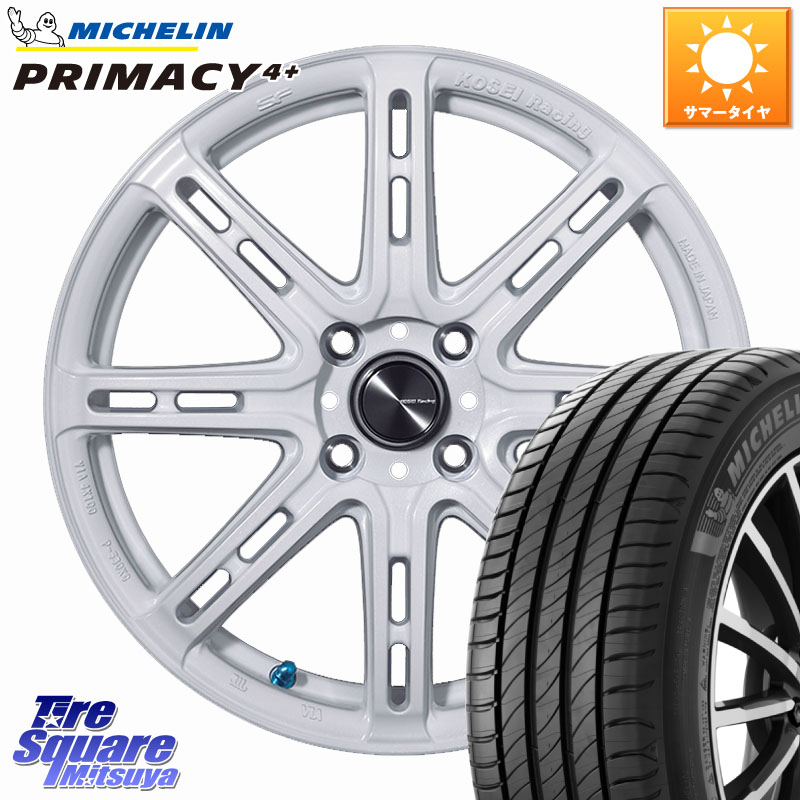 ミシュラン PRIMACY4+ プライマシー4+ 88V XL 正規 195/50R16KOSEI SENEKA RP08 ホイール 16インチ 16X6.5J 38 4穴 100 ロードスター ラウム シエンタ ヤリス カスタム前提 スイフト|タイヤスクエアミツヤ