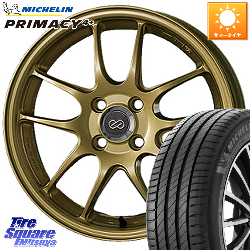 ENKEI エンケイ PerformanceLine PF01 ゴールド ホイール 16 X 6.5J +53 4穴 100 ミシュラン PRIMACY4+ プライマシー4+ 88V XL 正規 195/50R16 GP5・6フィットHV
