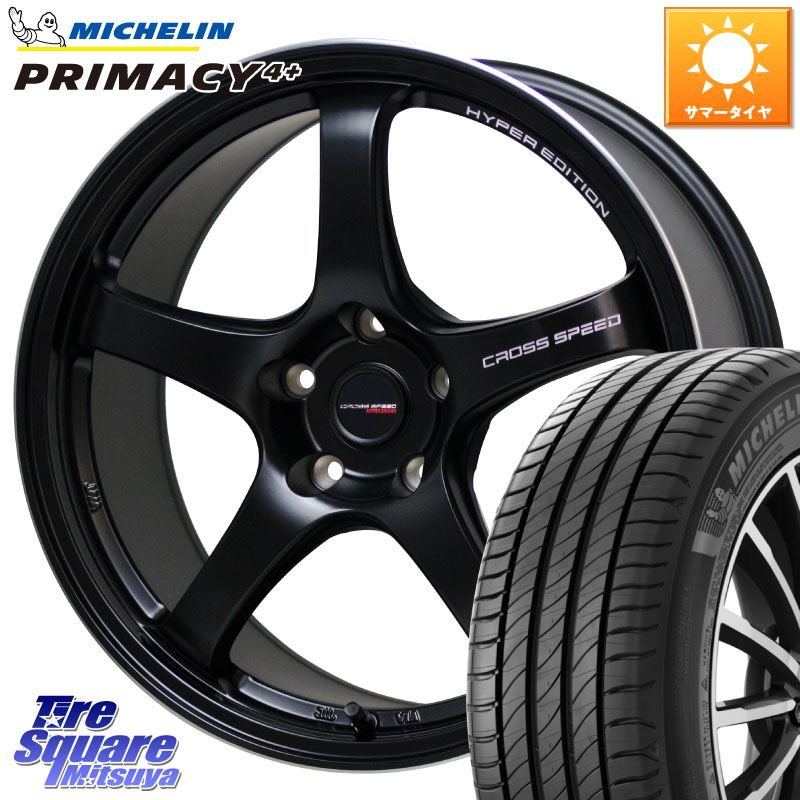 HotStuff クロススピード CR5 CR-5 軽量 BK ホイール 18インチ 18 X 8.5J +50 5穴 114.3 ミシュラン PRIMACY4+ プライマシー4+ 91W 正規 235/40R18 FL系シビック
