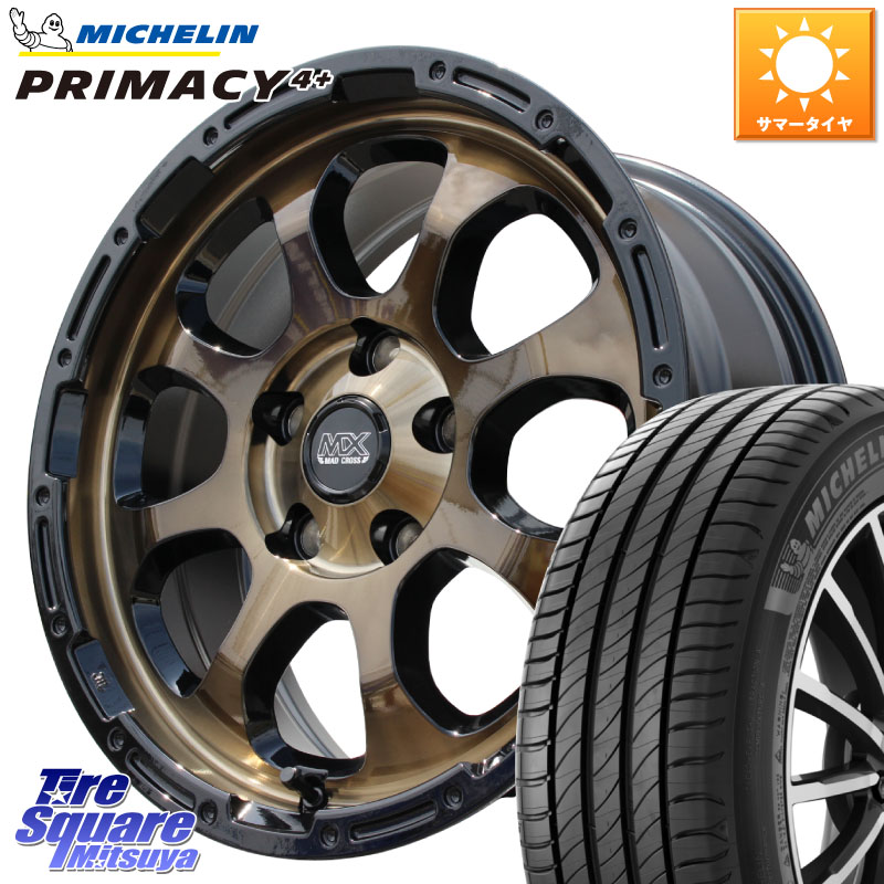 ミシュラン PRIMACY4+ プライマシー4+ 88V XL 正規 195/50R16HotStuff マッドクロス GRACE グレイス BR 5H ブロンズ ホイール 16インチ 16X7.0J 38 5穴 114.3|タイヤスクエアミツヤ