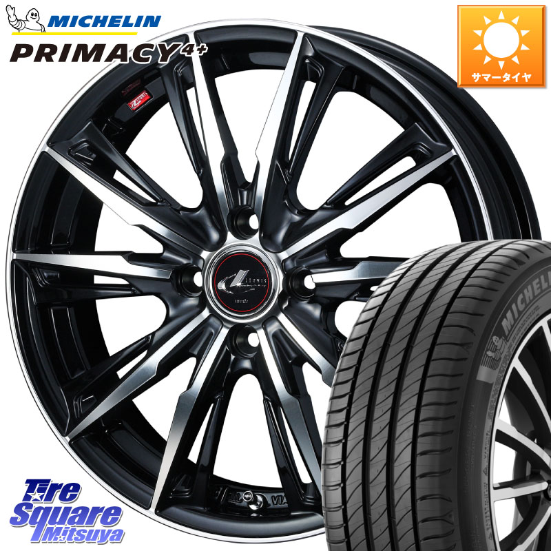 ミシュラン PRIMACY4+ プライマシー4+ 88V XL 正規 195/50R16WEDS LEONIS レオニス GX PBMC ウェッズ ホイール 16インチ 16X6.0J 50 4穴 100 フィットハイブリッド フィット FIT|タイヤスクエアミツヤ