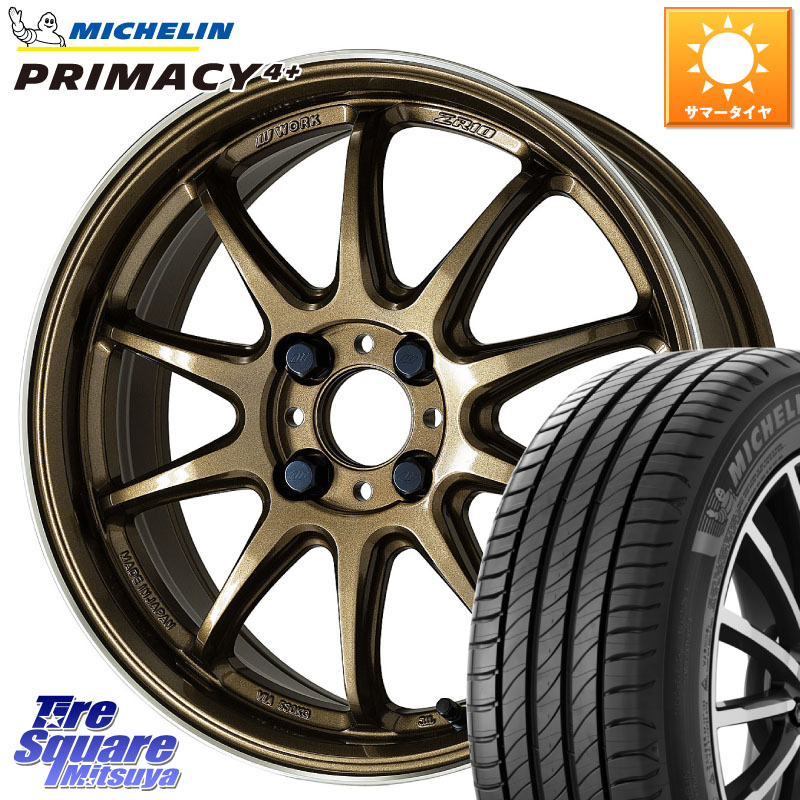 ミシュラン PRIMACY4+ プライマシー4+ 88V XL 正規 195/50R16WORK ワーク EMOTION エモーション ZR10 HGLC 16インチ 16X6.5J 38 4穴 100 ロードスター ラウム シエンタ ヤリス カスタム前提 スイフト|タイヤスクエアミツヤ