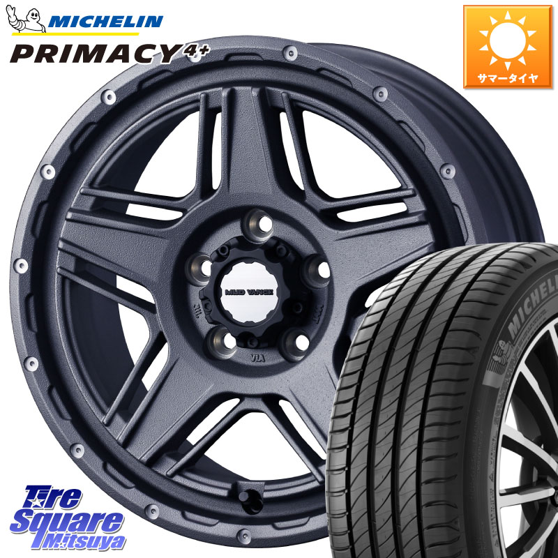 WEDS 40547 マッドヴァンス MUD VANCE 07 16インチ 16 X 7.0J +38 5穴 114.3 ミシュラン PRIMACY4+ プライマシー4+ 88V XL 正規 195/50R16