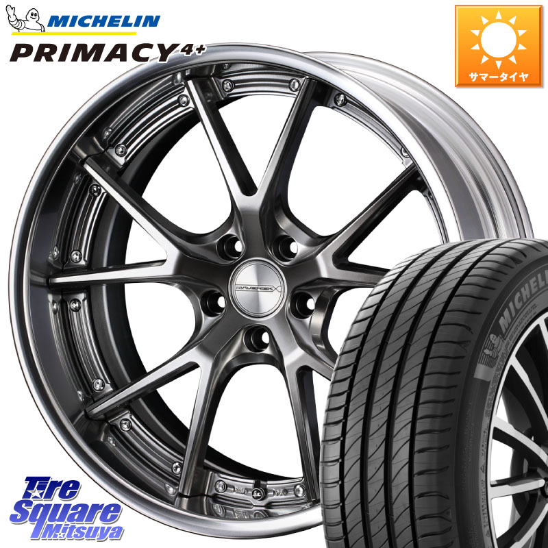 WEDS MAVERICK 905S PS S-LoDisk 18インチ 2ピース 18 X 8.5J +44 5穴 114.3 ミシュラン PRIMACY4+ プライマシー4+ 91W 正規 235/40R18
